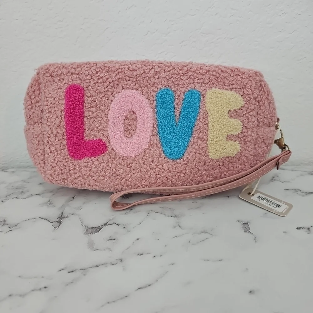Styline Love Plush Pink Makeup Bag